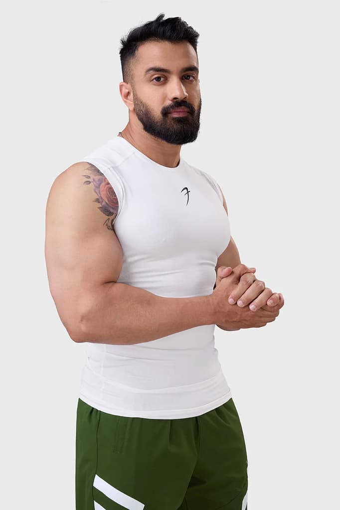 Compression Sleeveless Tank White — photo 2