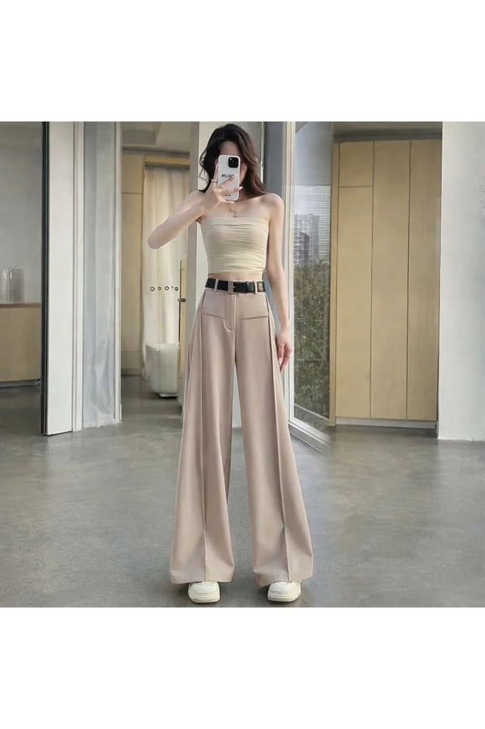 Front Pleat Formation Wide Pants — photo 4