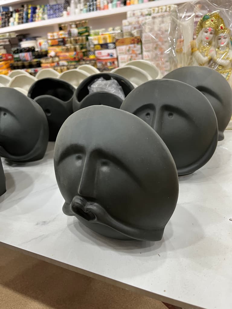 Black Face Mask | Mask | Ceramic | Black
