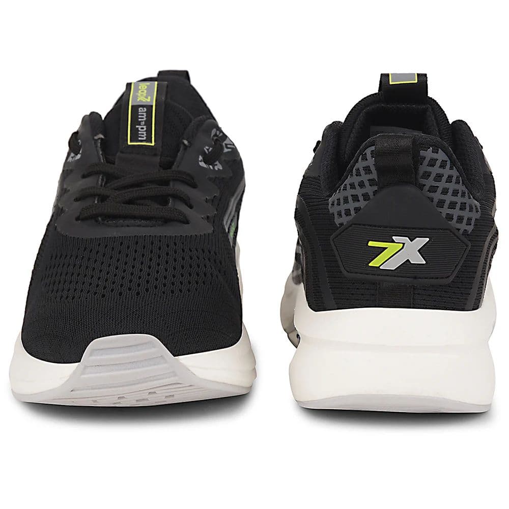 Leap7x Black Sports Lacing Running Shoes For Men KAPSTER-1 By Liberty — photo 6