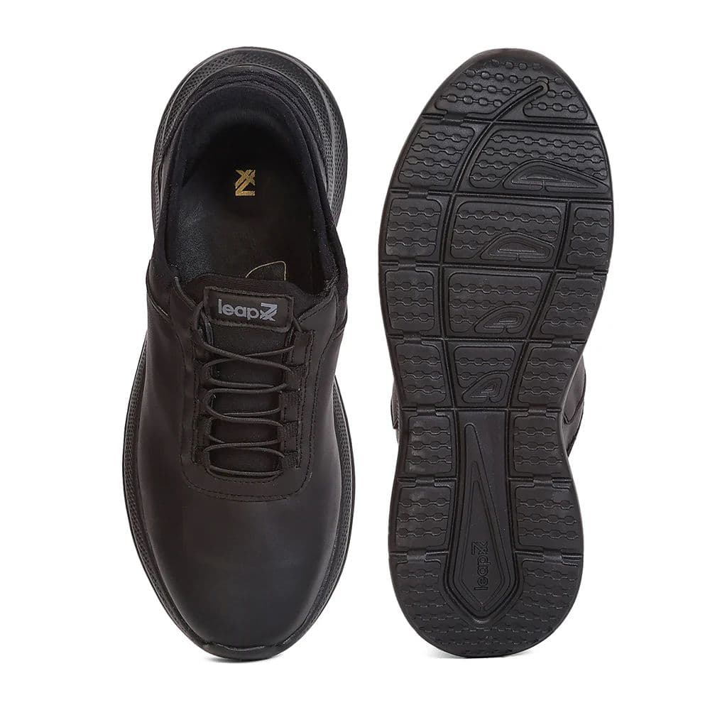 Leap7X EAZYSCHL-1 Kids' Black School Shoes - SCHOOL EASYGO with Memory Foam Comfort — photo 4
