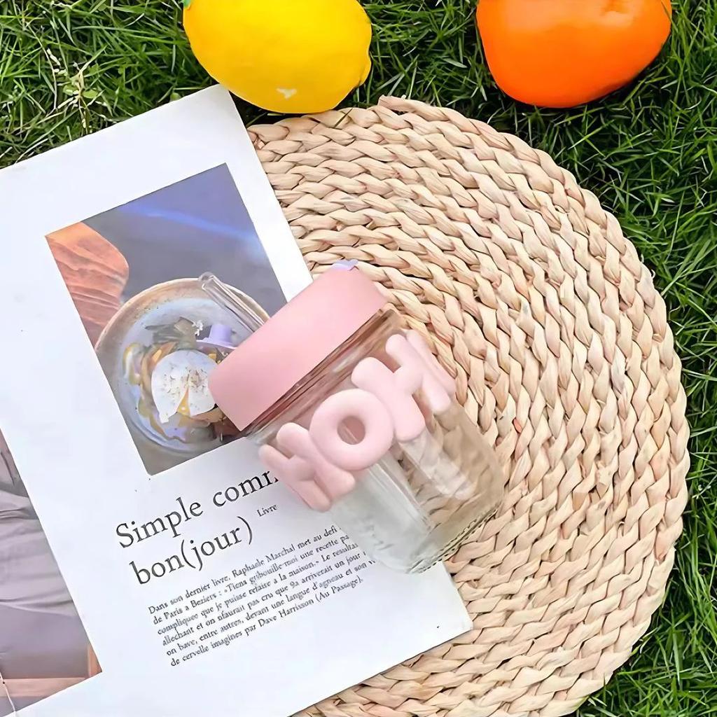 Pastel Glass Cup with 3D Letters | Pinterest-Worthy Cup — Pink