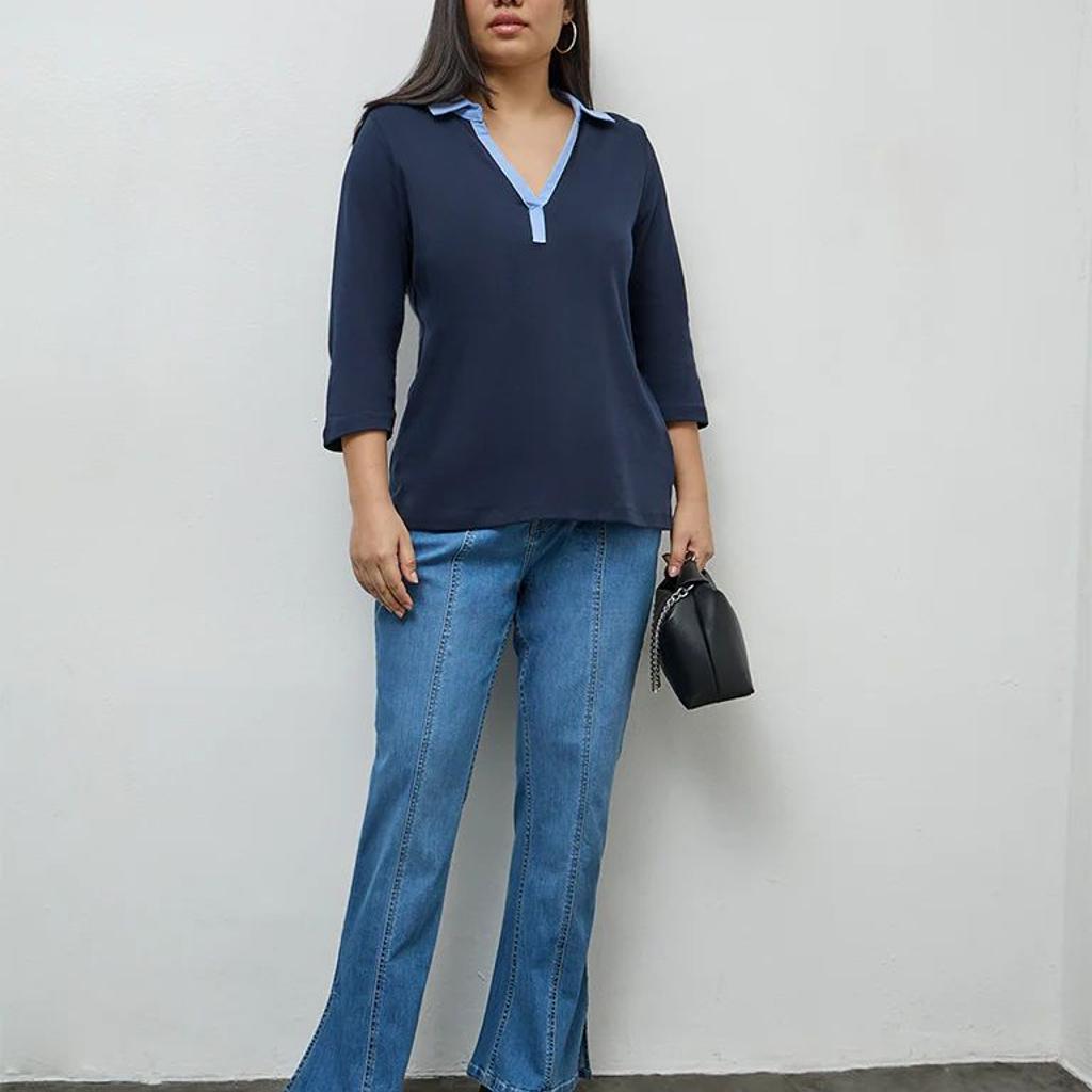 Gia Light Blue High-Rise Flared Jeans