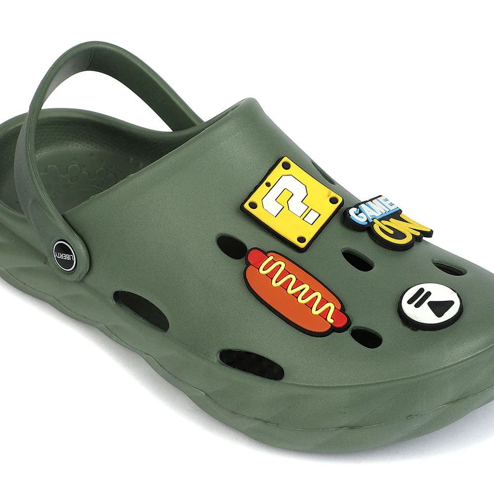 A-HA Olive Green Casual Clogs for Men BEACHWALKM by Liberty — photo 5