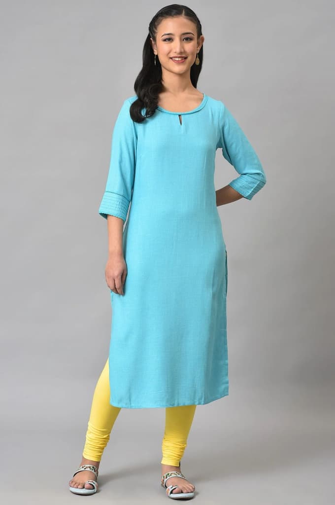 Yellow Solid Skinny Fit Cotton High Waisted Churidar — photo 5
