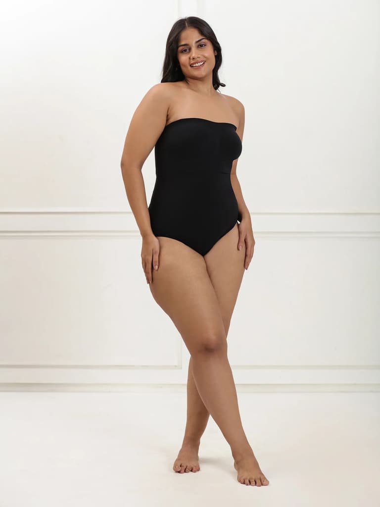 Strapless Brief Bodysuit — Black / S