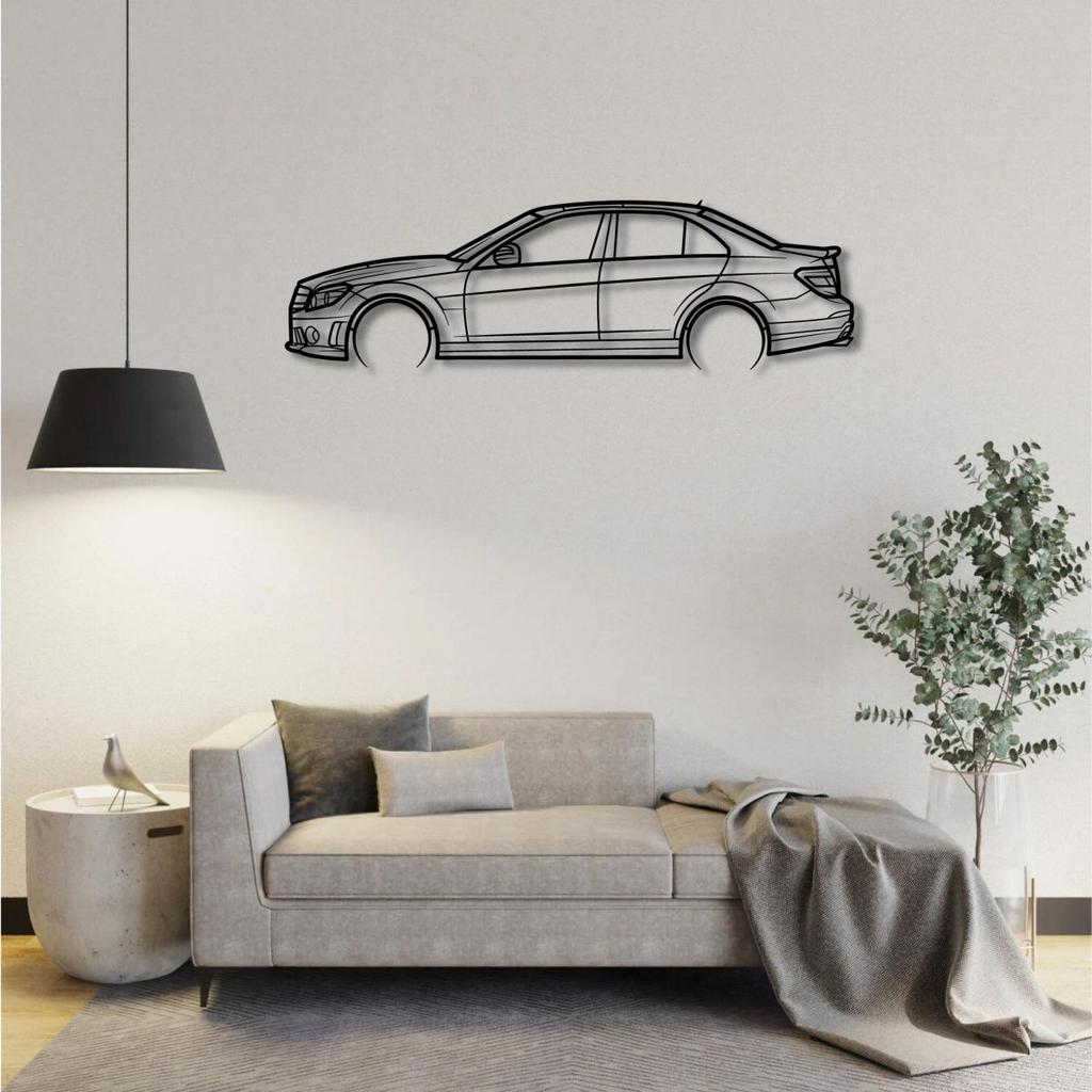 MERCEDES BENZ C63 AMG W204 4 DOOR METAL WALL ART — photo 2