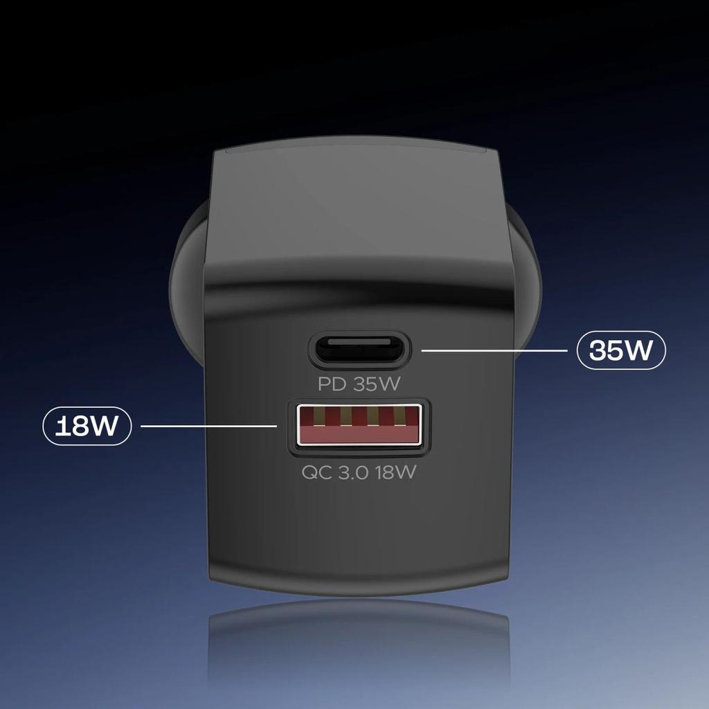 35W GAN Charger | 35W Fast Charger with GaN Chip Technology, 12 Layers of Smart IC Protection, Dual-Port Charging — photo 7