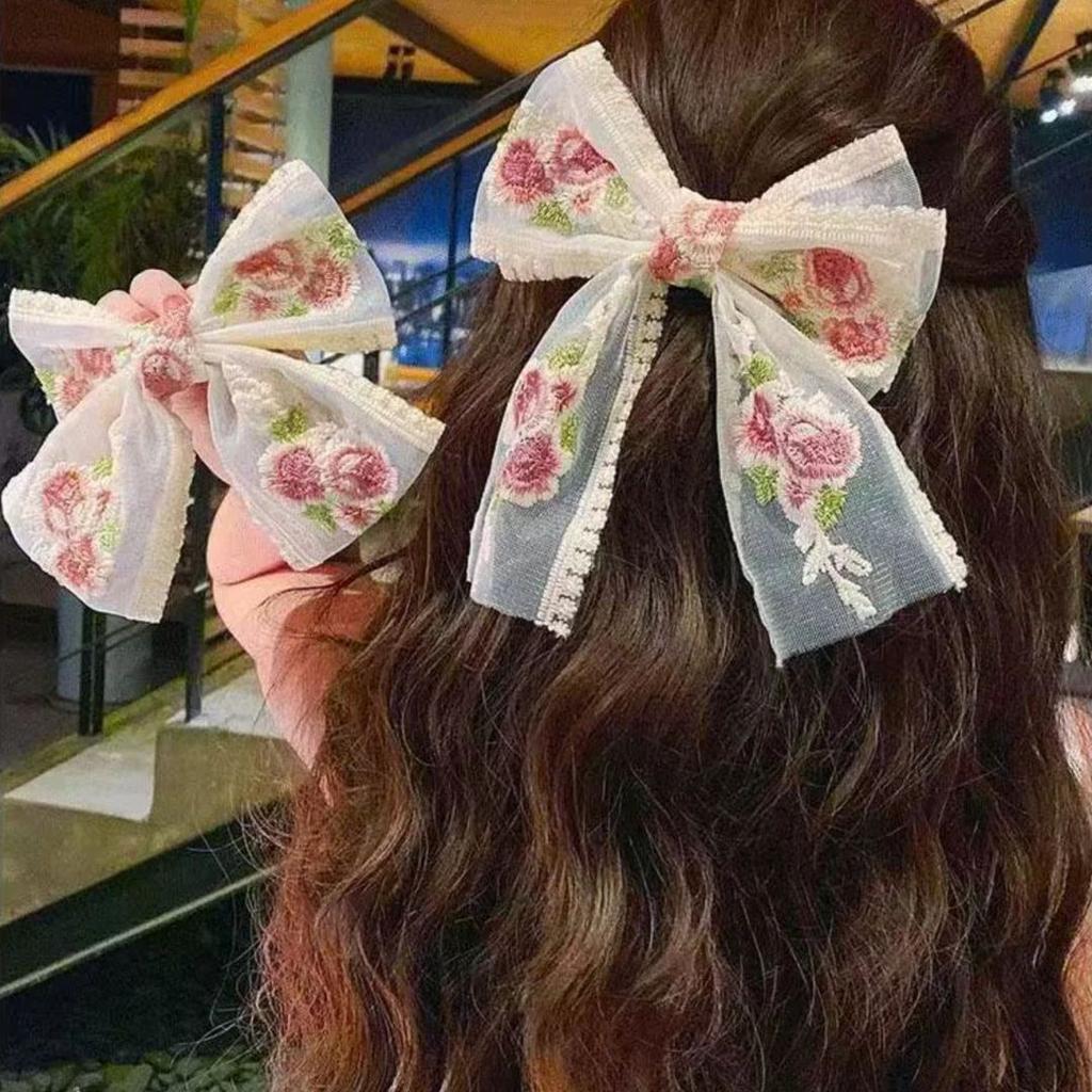 Elegant Lace Bow Hair Clip – Soft, Breathable n Stylish — photo 2