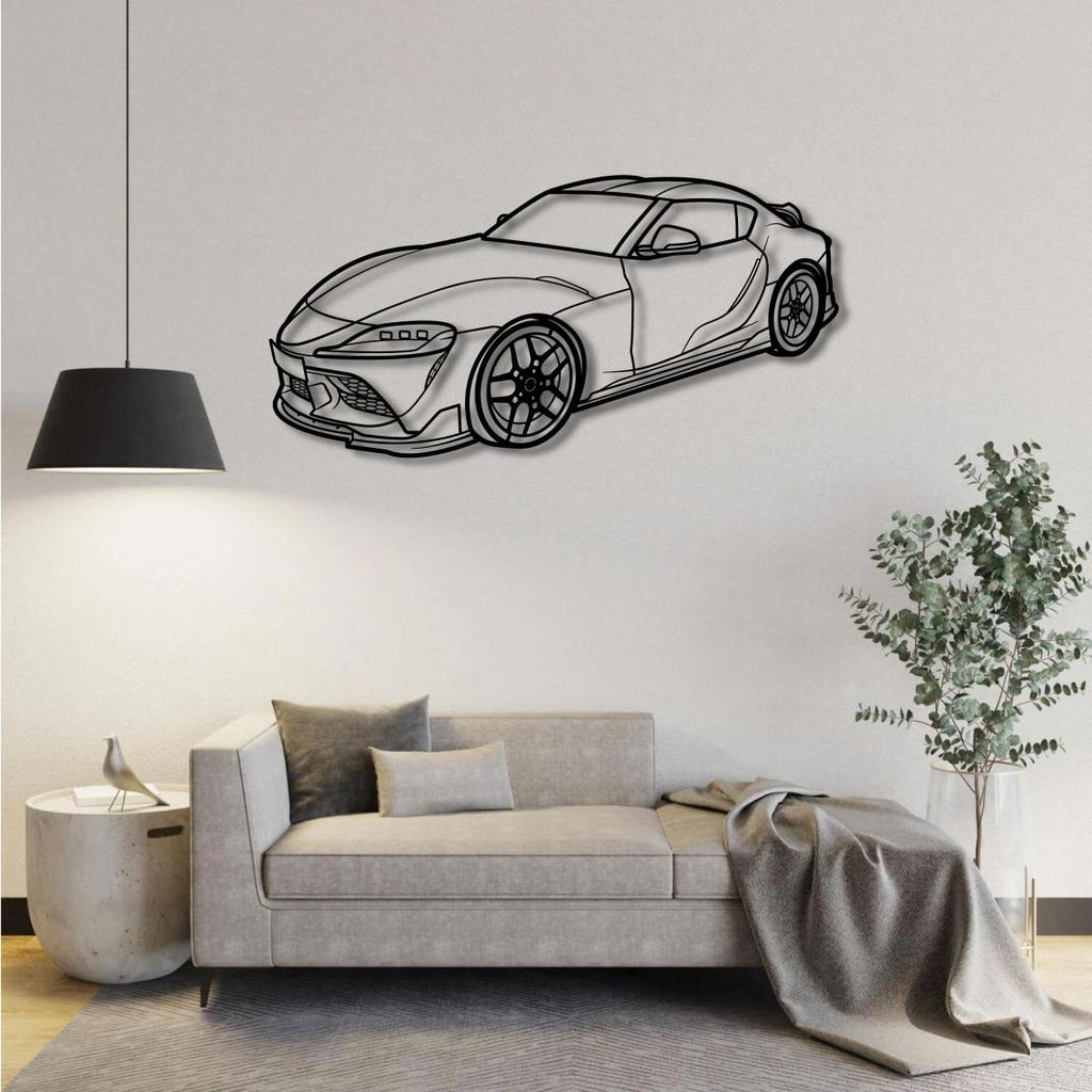 TOYOTA SUPRA MK 5 PERSPECTIVE METAL WALL ART — photo 2