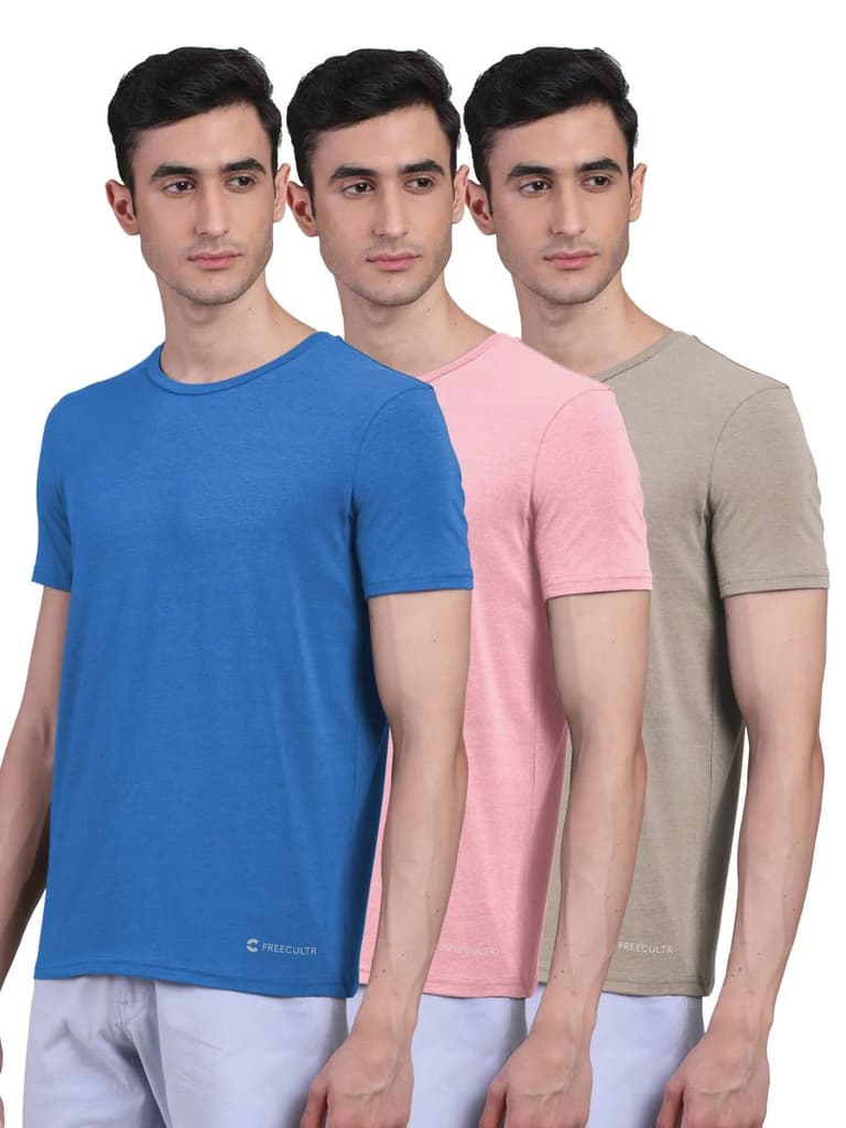Men's Half Sleeves Bamboo Undershirts (Loungewear & Sleepwear) - Pack of 3 — photo 14