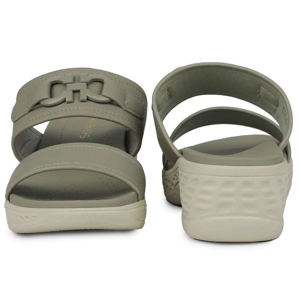 Healers Light Grey Wedge Heel Sandal For Women ZQ-FD-50 By Liberty — photo 6