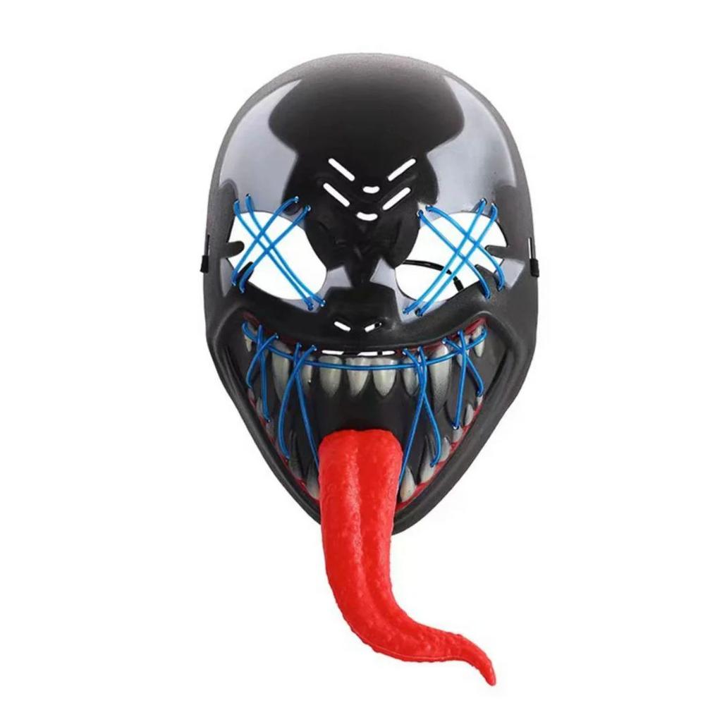 Venom’s Grin Cosplay Mask | Realistic Lethal Protector Mask — With LED