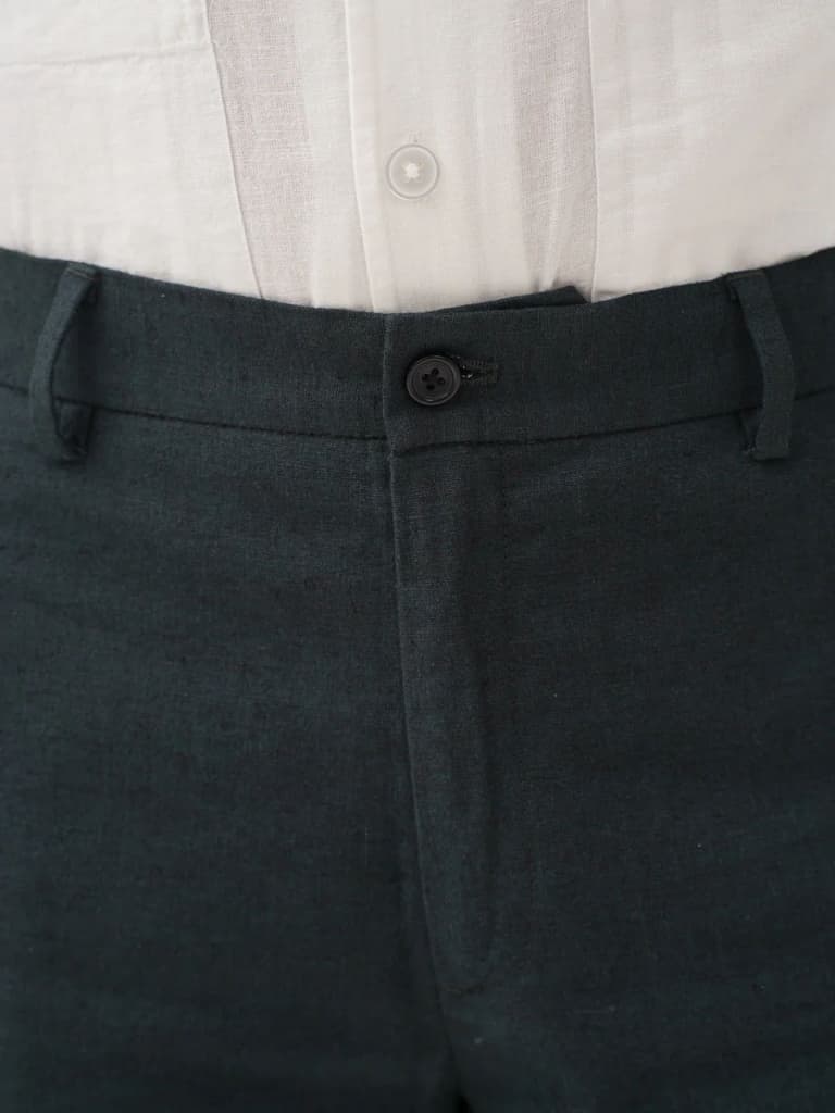 Everen Green 100% Linen Pants