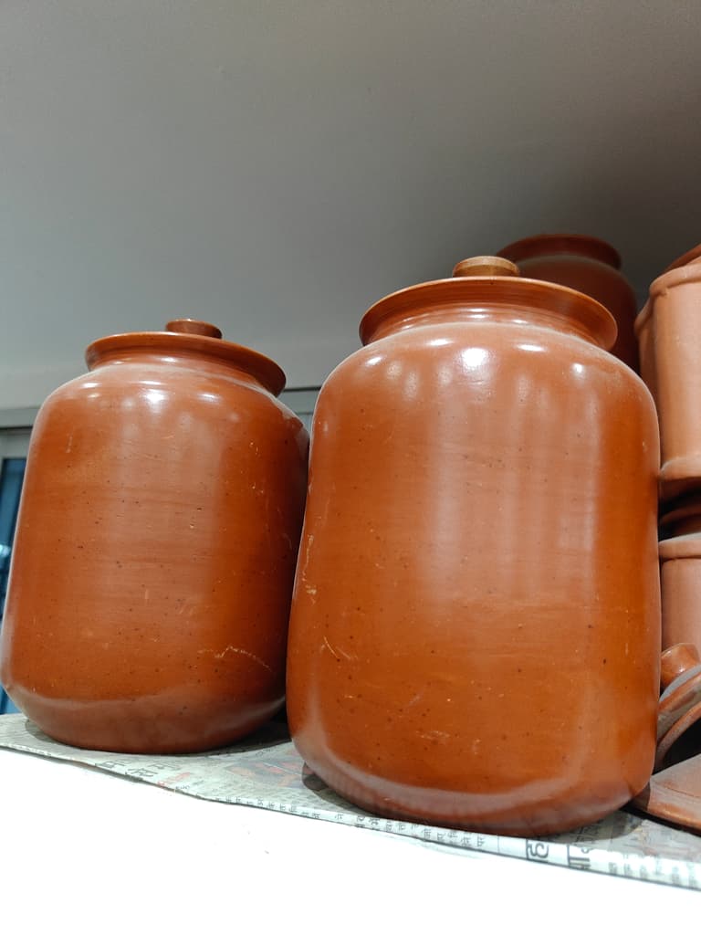 Brown Clay Vases | Set of 3 | Handmade | Decorative