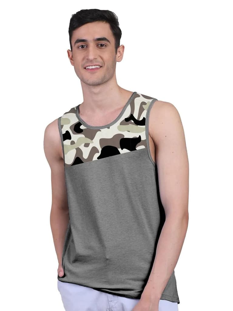 Iron Charcoal Active Vest Front Yoke Camouflage Regular Organic Bamboo Vest - Active Fit (Pack Of 1) — photo 2