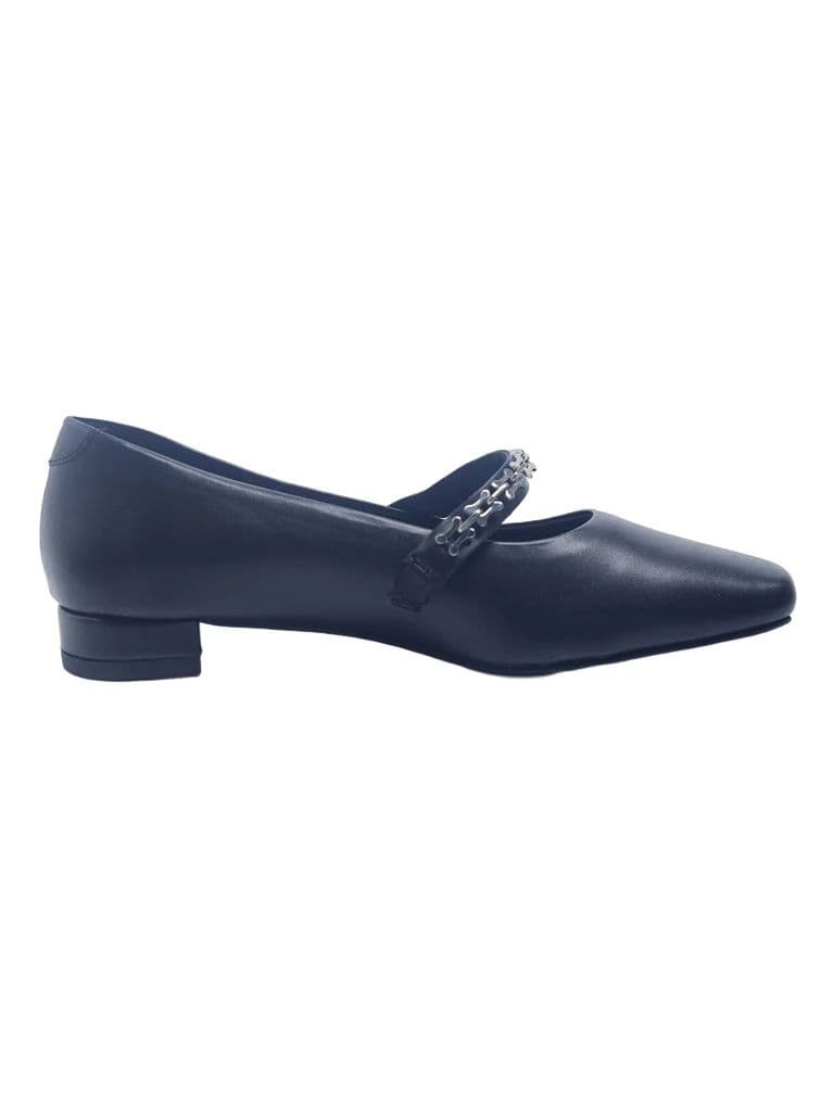 LUNA BLU Black Chain Detail Mary Jane Shoes — photo 2
