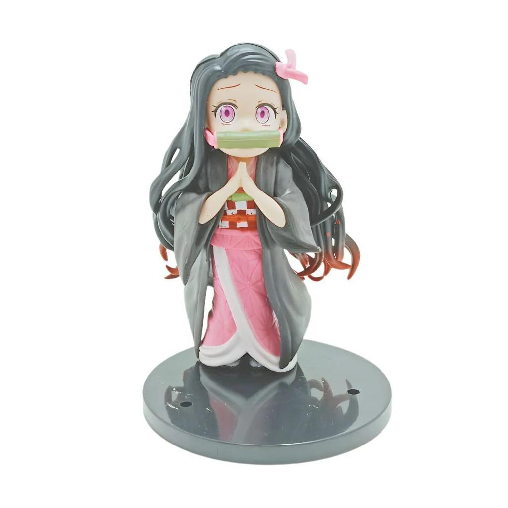 Demon Slayer Nezuko Kamado Chibi Figure – Collectible PVC Figures — Nezuko - Shy Standing Pose