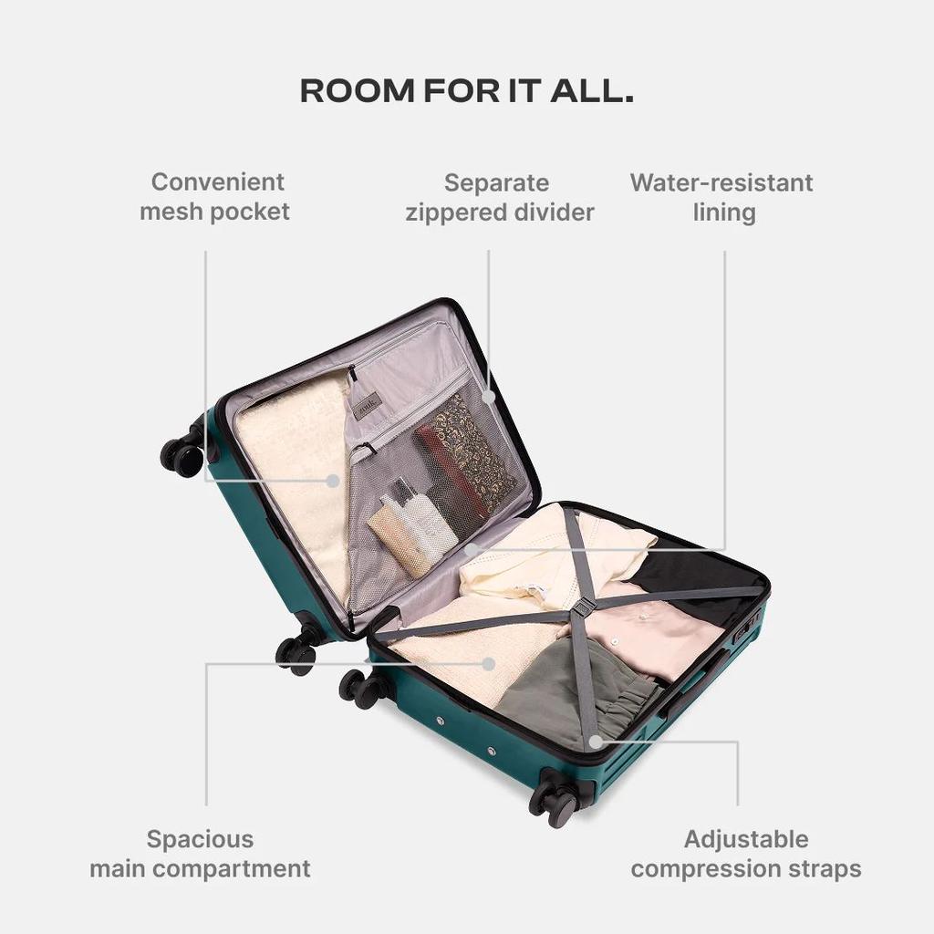 Dark Olive Sahana Trolley Bag - Set of 3 (Cabin + Medium + Large) — photo 9