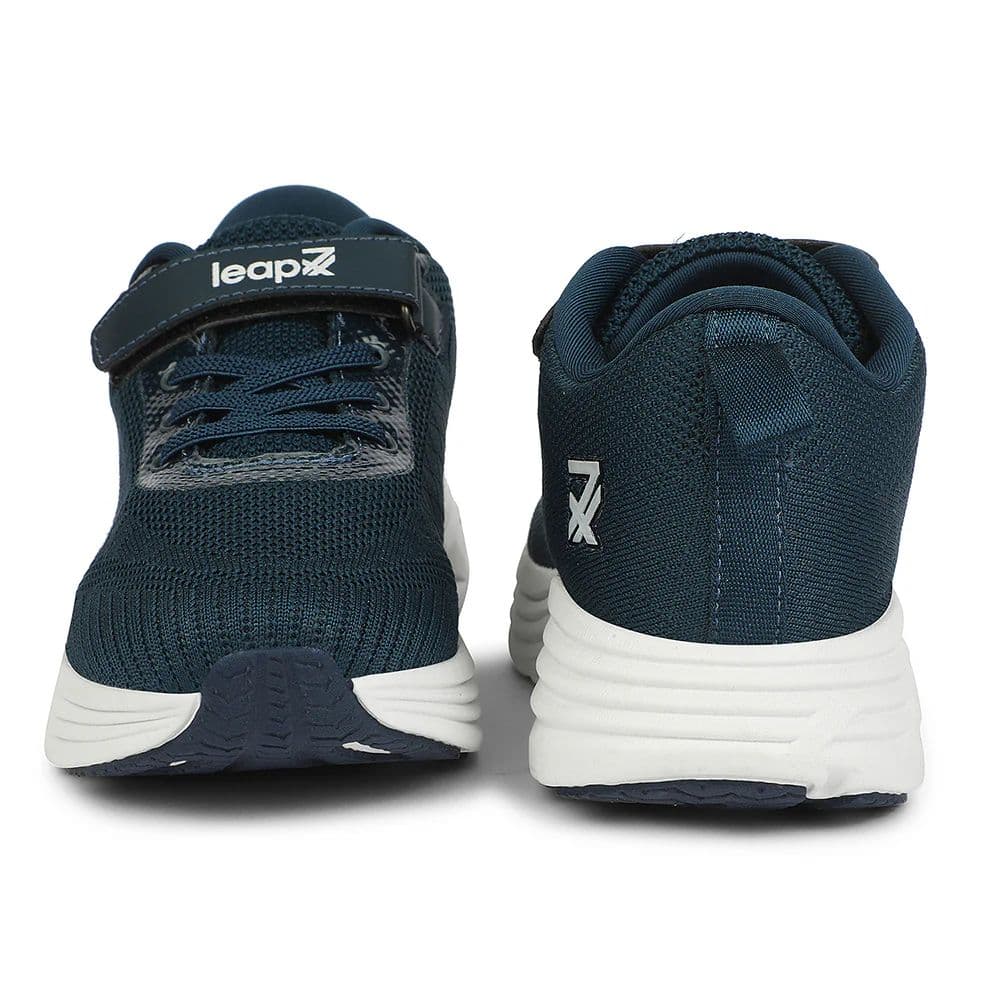 LEAP7X Teal Blue Sports Non Lacing Walking Shoes for Kids COVER-04 by Liberty — photo 6