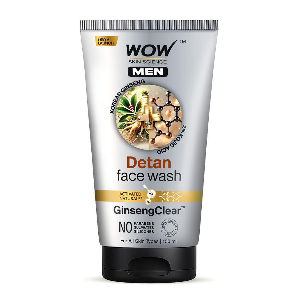 Men's Korean Ginseng & Kojic Acid Detan Face Wash Gel Brightening