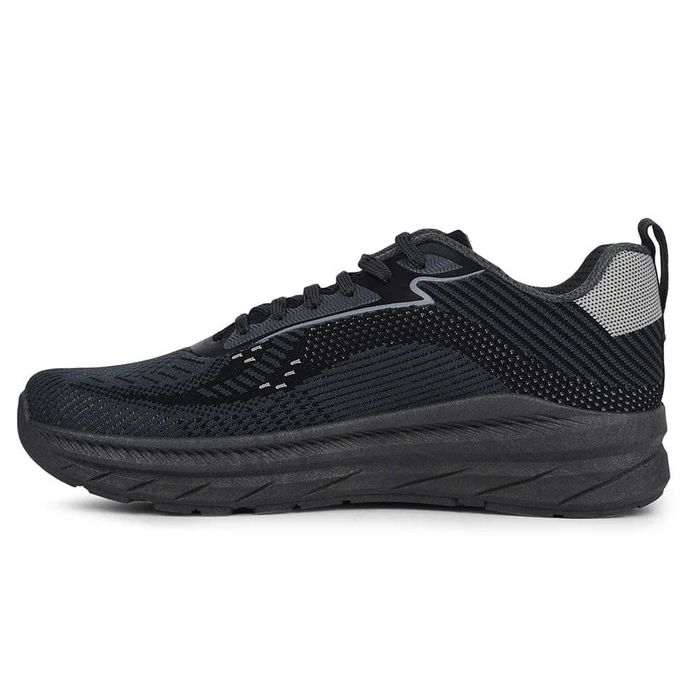 Force 10 Dark Grey Sports Lacing Running Shoes For Men MATCHER-8E By Liberty — photo 3