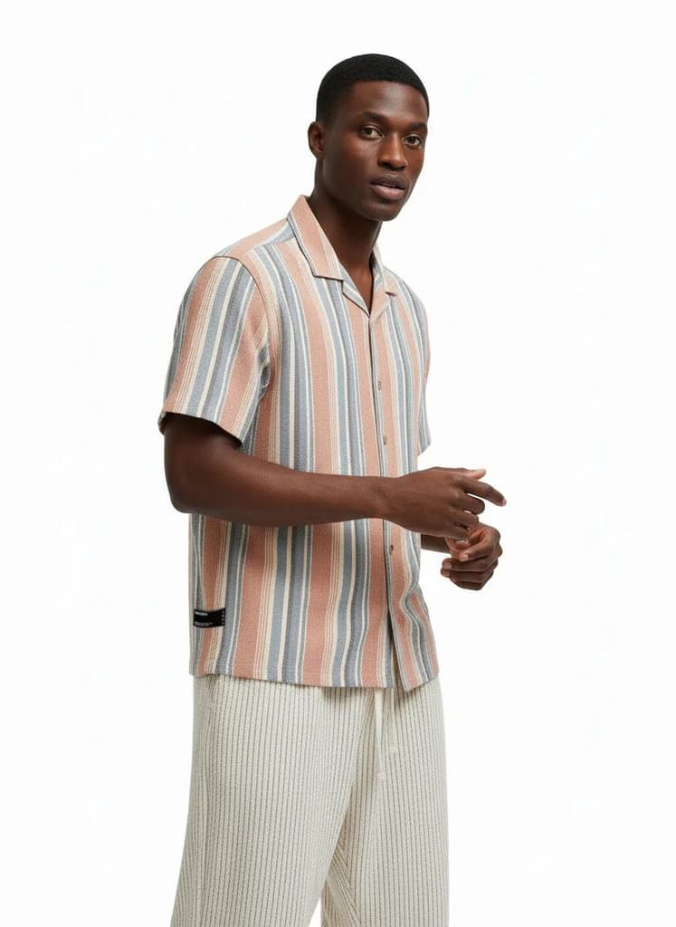 Sunset Stripe Resort Shirt — S