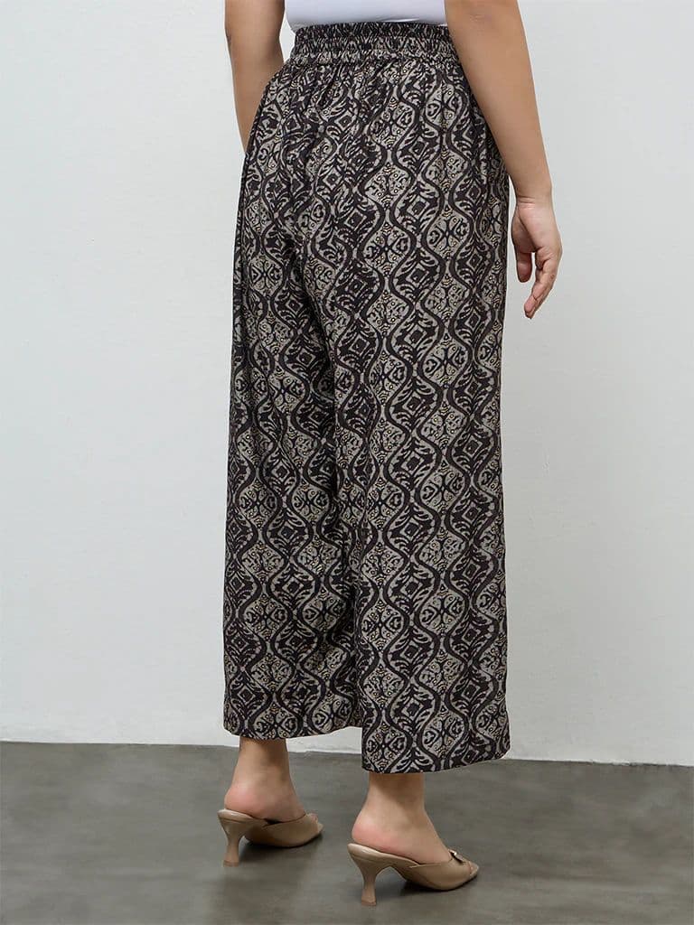 Diza Black Argyle Printed Pants — photo 4