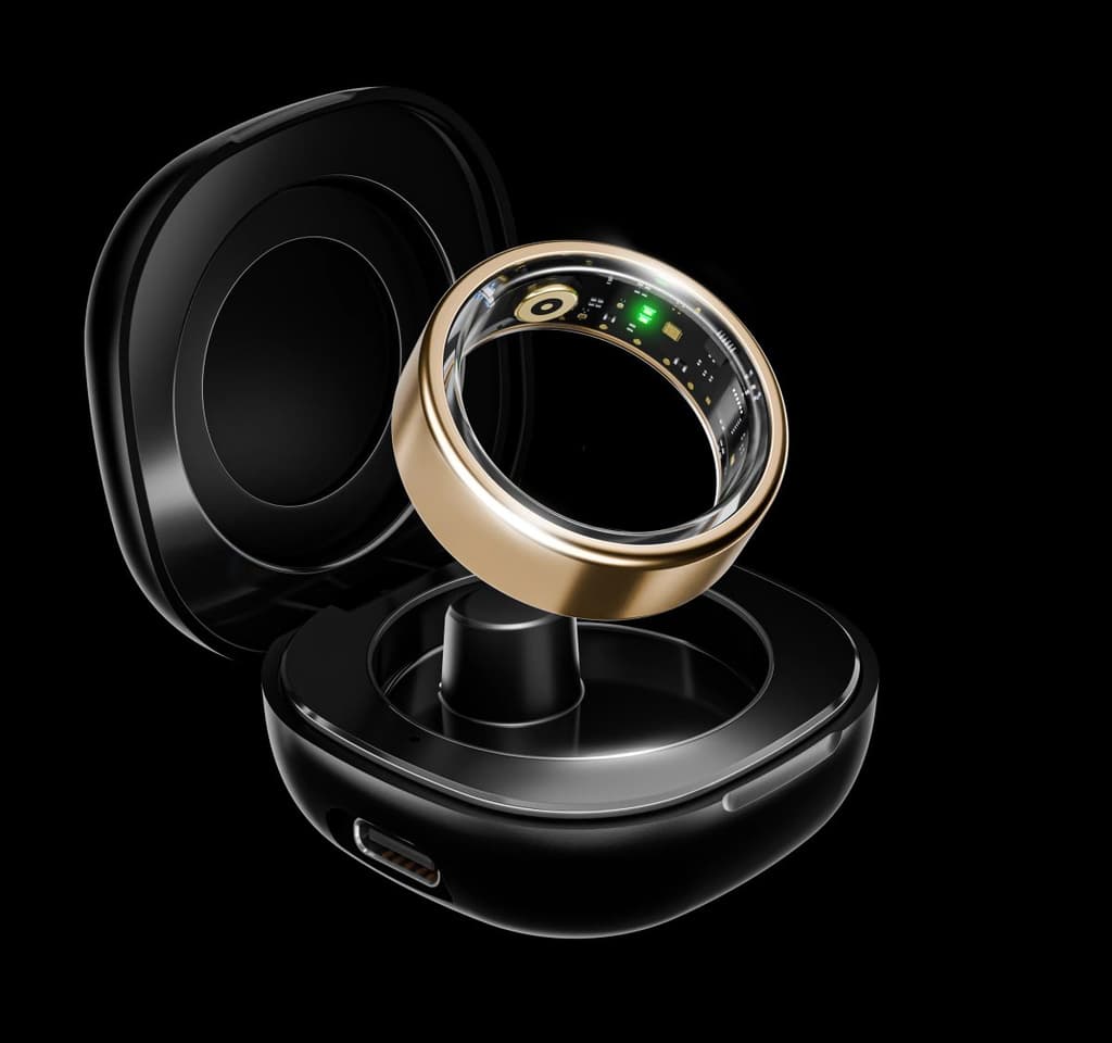 boAt Smart Ring Active | Smart Ring with Stainless Steel Design, 90% Lighter, Health Monitoring, Magnetic Charging Case