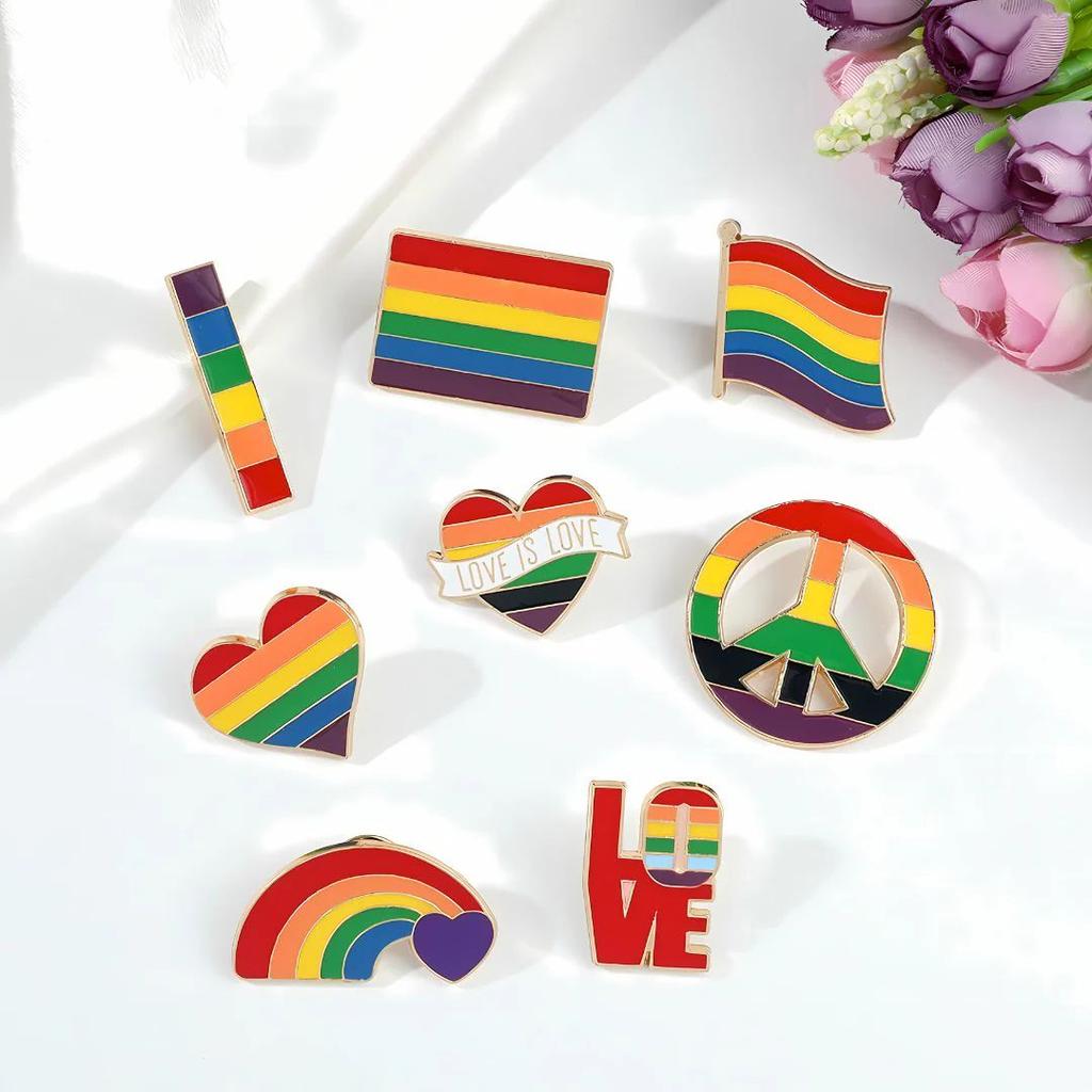 Vibrant Rainbow Enamel Pins | Pride Pin Collection