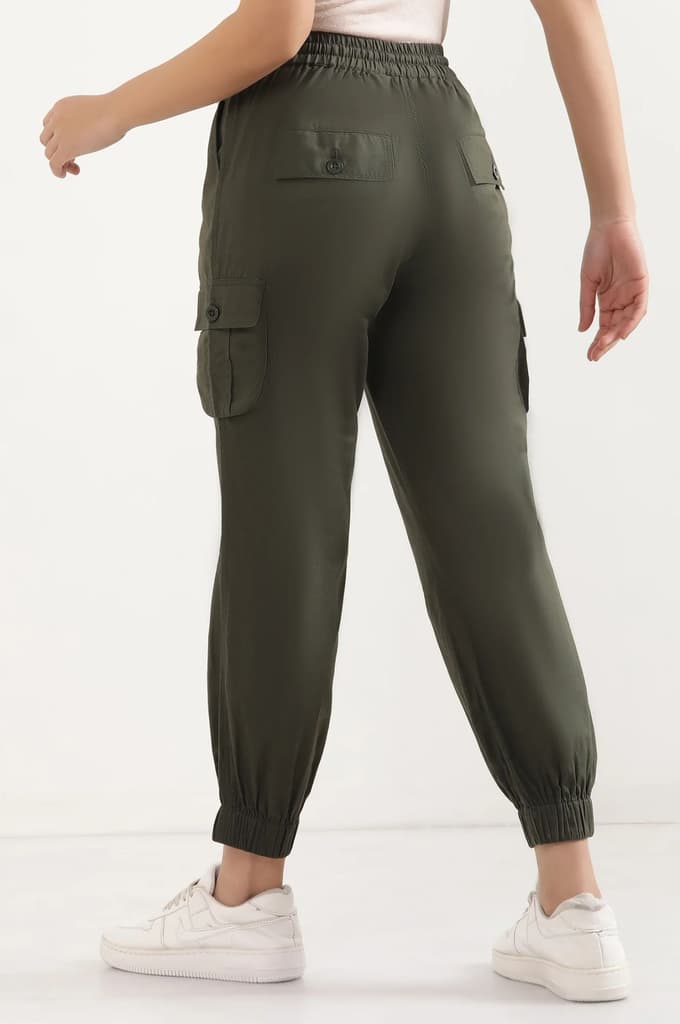 Green Six Pocket Cargo Paants — photo 4