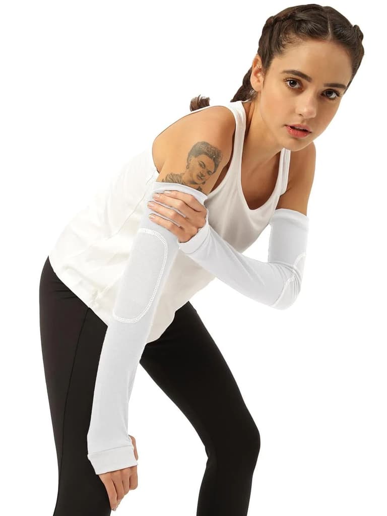 Unisex White Arm Sleeves (Pack of 1) — photo 4