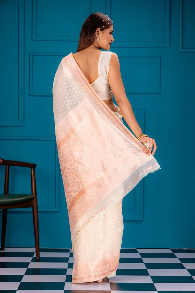 Mimosa Women's Woven Design Banarasi Style Art Silk Saree With Blouse Piece : SA00001755HWFREE — photo 7