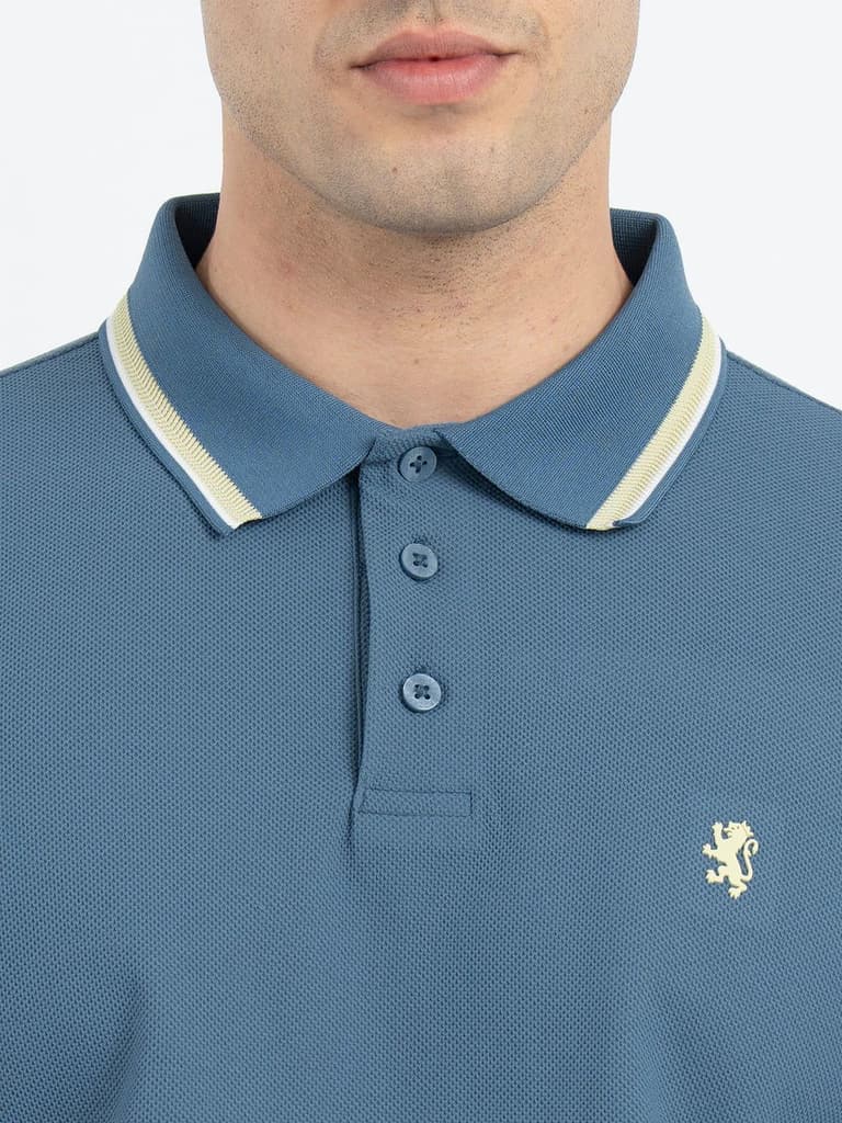 Polo T Shirts for Men in Teal | Half Sleeve T Shirt — photo 4