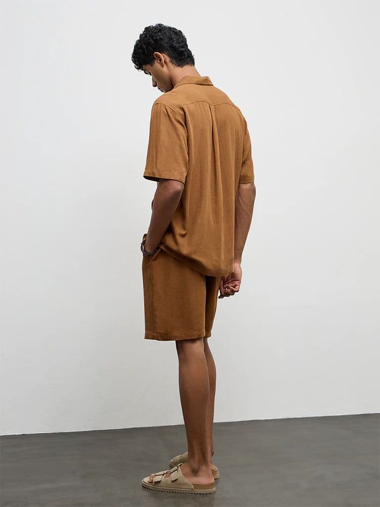 ETA Light Brown Relaxed-Fit Shirt — photo 4