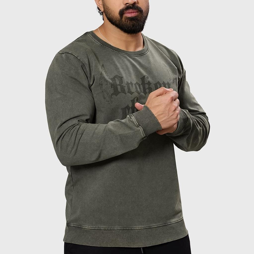 Shadow Washed Sweatshirt Olive