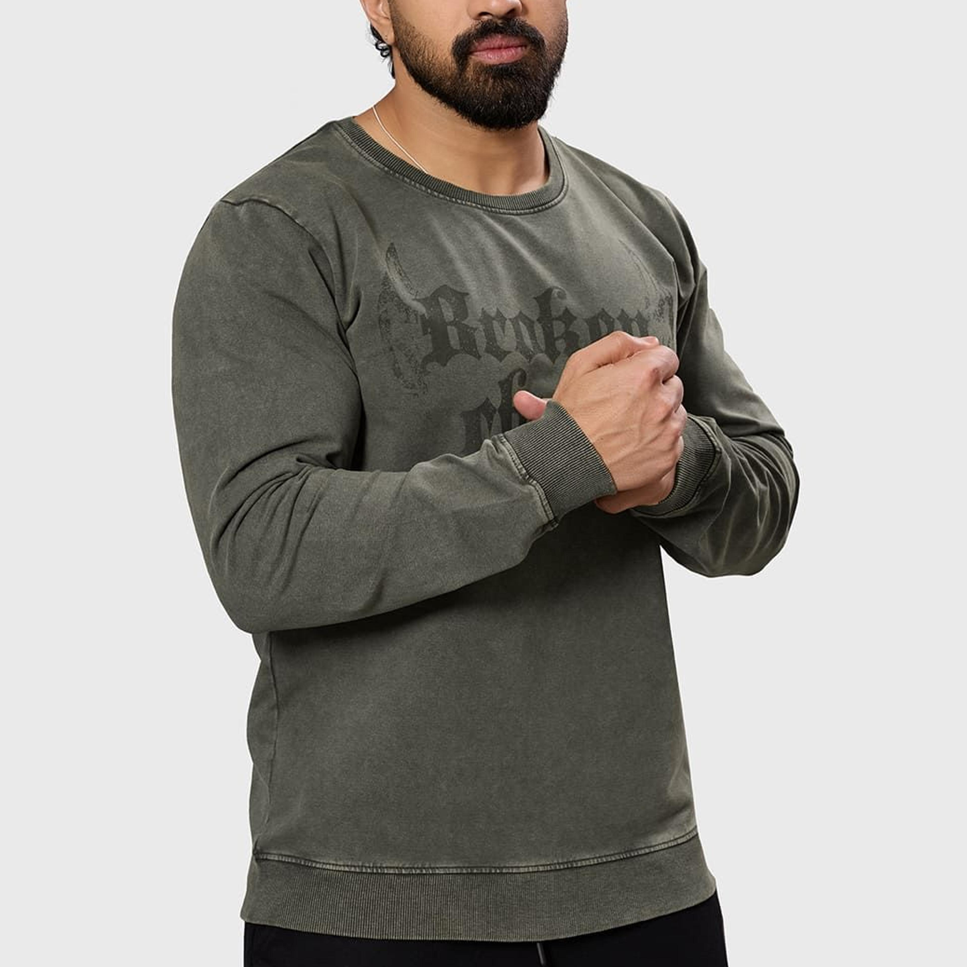 Shadow Washed Sweatshirt Olive