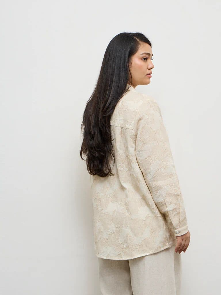 Gia Cream Textured Blouse — photo 4