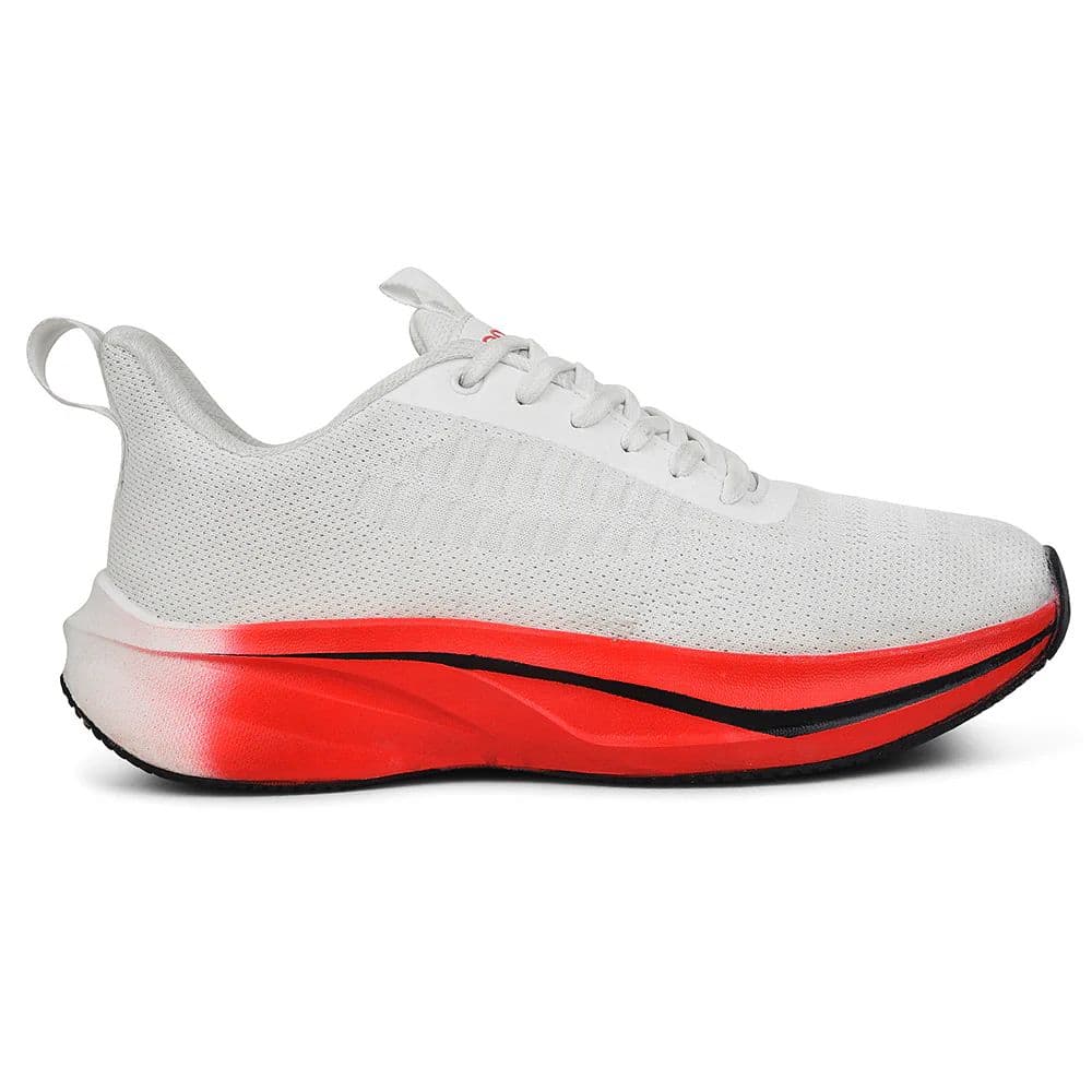 Leap7x White Sports Lacing Running Shoes For Men ROASTER-1E By Liberty — photo 2
