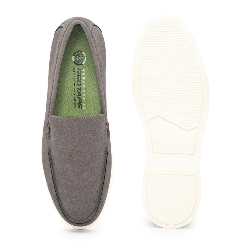 Vegan Loafer Shoes for Men in Grey| Low-Cut Formal Dress Shoes. — photo 5
