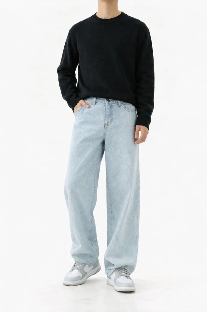 Blue Fade Out Loose Straight Fit Jeans — photo 6