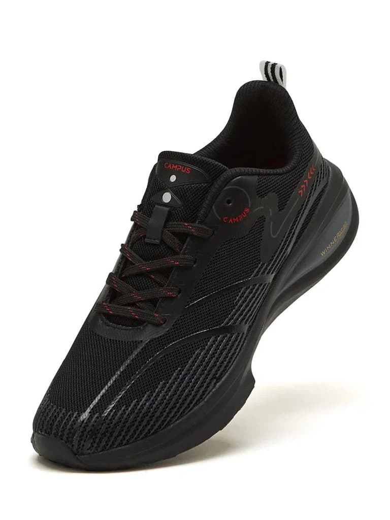 GLITCH Black Men's Running Shoes — photo 3