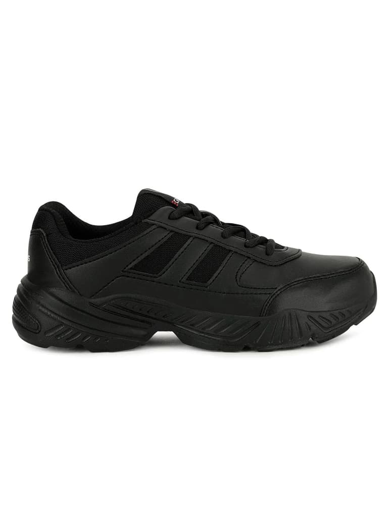 BINGO-151S Black Men's School Shoes — Black / 6