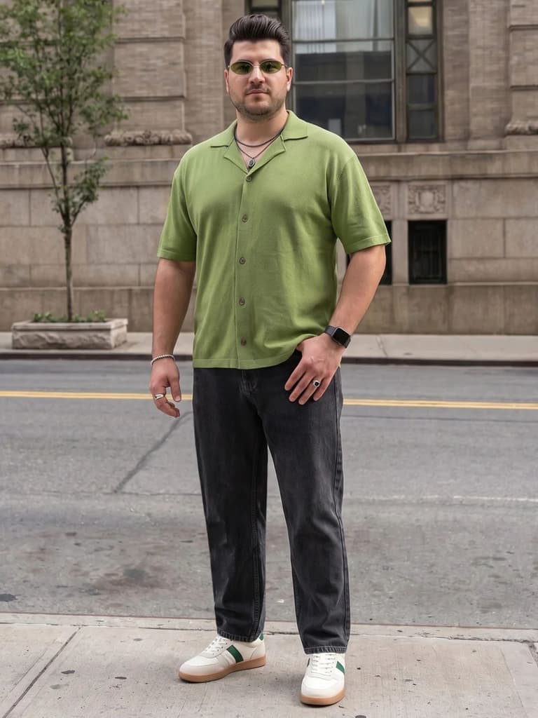 Plus Men's Grey Relaxed Fit Washed Denim Jeans Non-Stretchable — photo 4