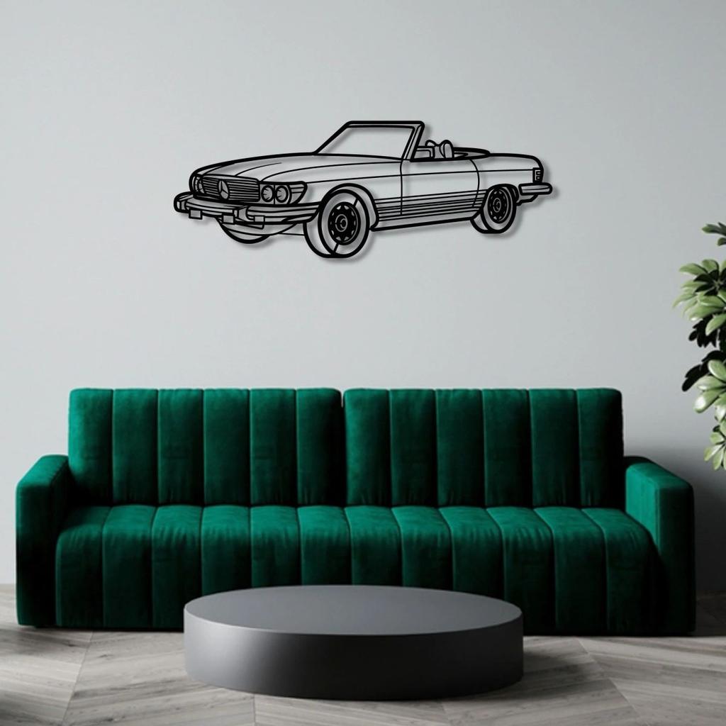 MERCEDES BENZ 450 SL PERSPECTIVE METAL WALL ART
