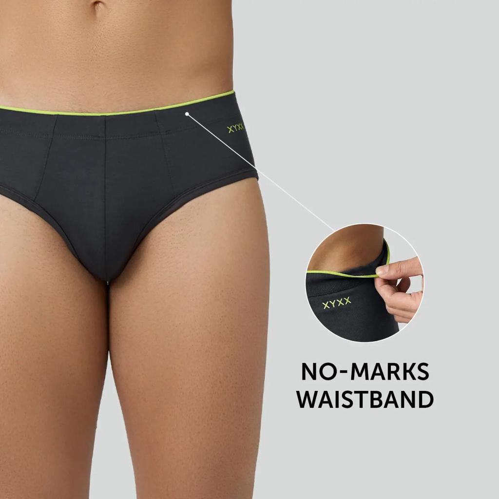 Super Combed Cotton-Modal Briefs - Graphite Grey — photo 3