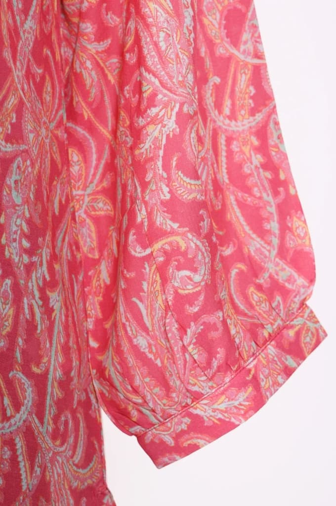 Pink Paisley Printed Modal Straight Top — photo 6