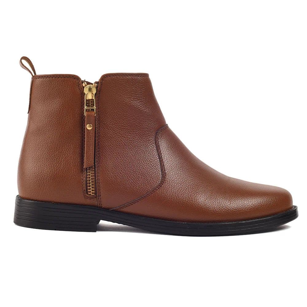 Healers Tan Casual Non Lacing Chelsea Boots For Women SOL-11 By Liberty — photo 2