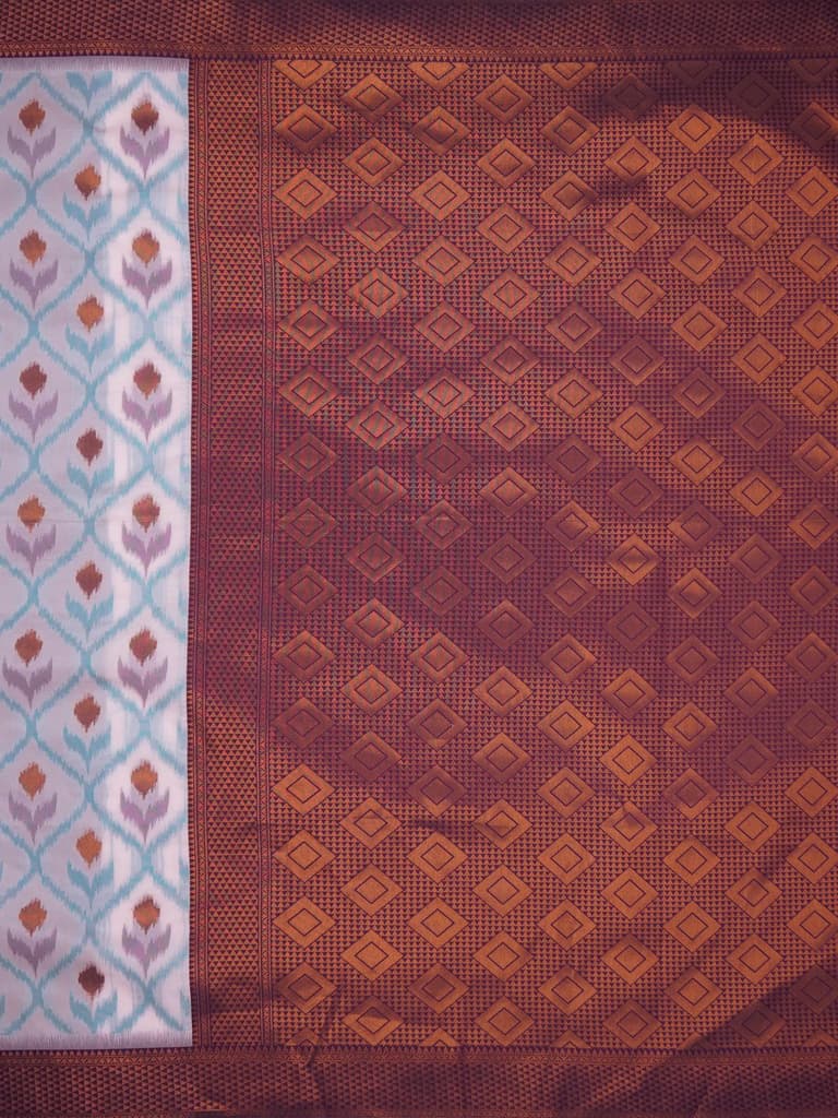 Mimosa Women's Woven Design Pochampally Style Art Silk Saree With Blouse Piece : SA00001953PNKFREE — photo 6