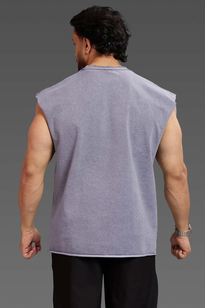 Ascend Washed Capsleeve Tank Light Grey — photo 6